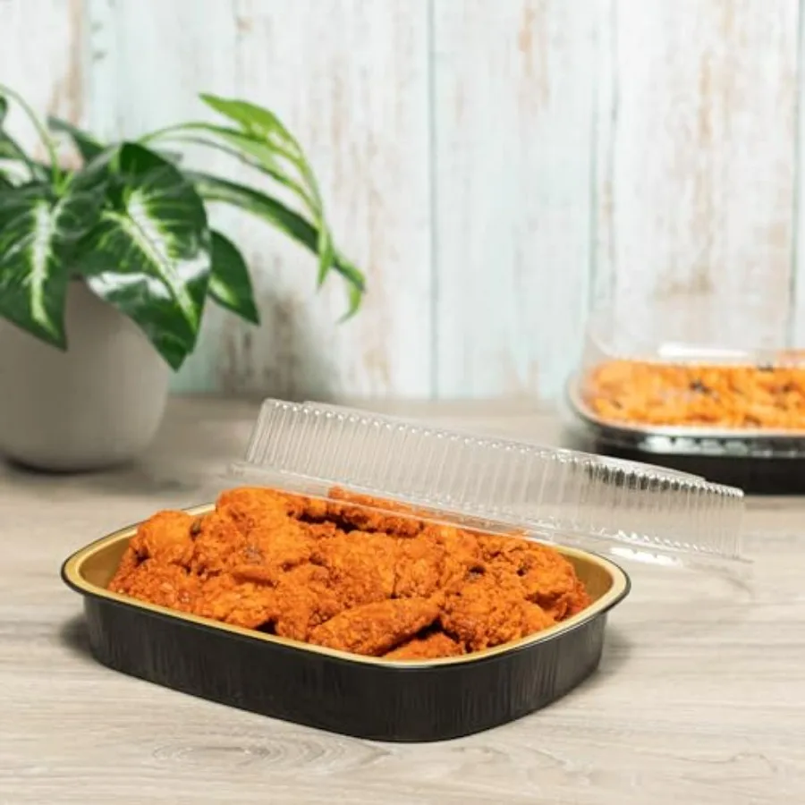 72 унции черного золота, безопасные алюминиевые сковороды для духовки с прозрачными крышками для хранения и сервировки продуктов большой объема, идеально подходят для коммерческого ки
72 унции черного золота, безопасные алюминиевые сковороды для духовки с прозрачными крышками для хранения и сервировки продуктов большой объема, идеально подходят для коммерческого ки