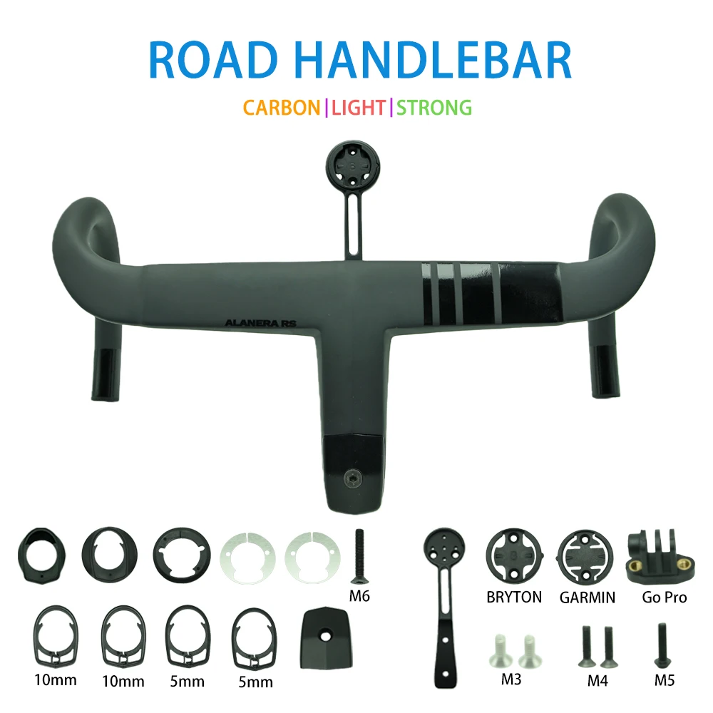 ALANEA Carbon Road Bike Handlebar with Full Internal Cable Routing Di2 Cockpit Bicycle Computer Holder for Cyclists
ALANEA Carbon Road Bike Handlebar with Full Internal Cable Routing Di2 Cockpit Bicycle Computer Holder for Cyclists