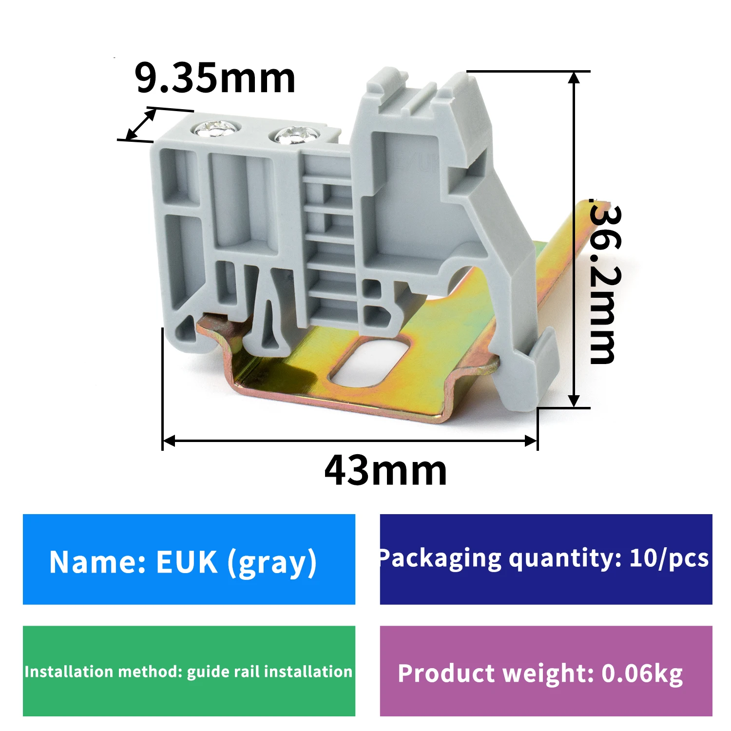 Rail type terminal block EUK fixing part PT ST UK2.5B terminal block terminal universal plug without pin
Rail type terminal block EUK fixing part PT ST UK2.5B terminal block terminal universal plug without pin