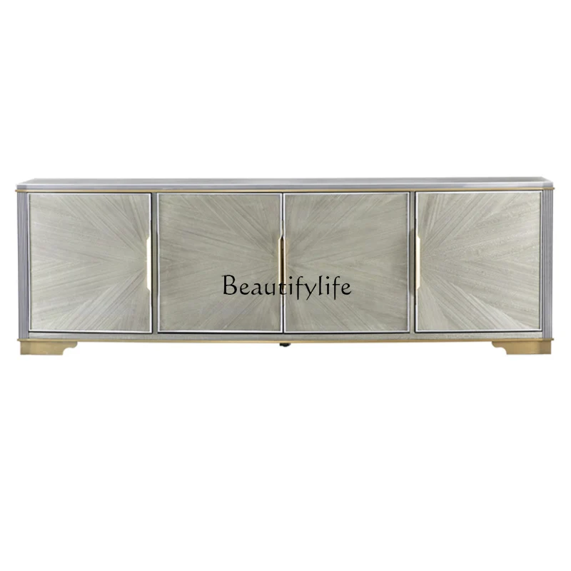 American light luxury TV cabinet combination simple small apartment oval coffee table
American light luxury TV cabinet combination simple small apartment oval coffee table