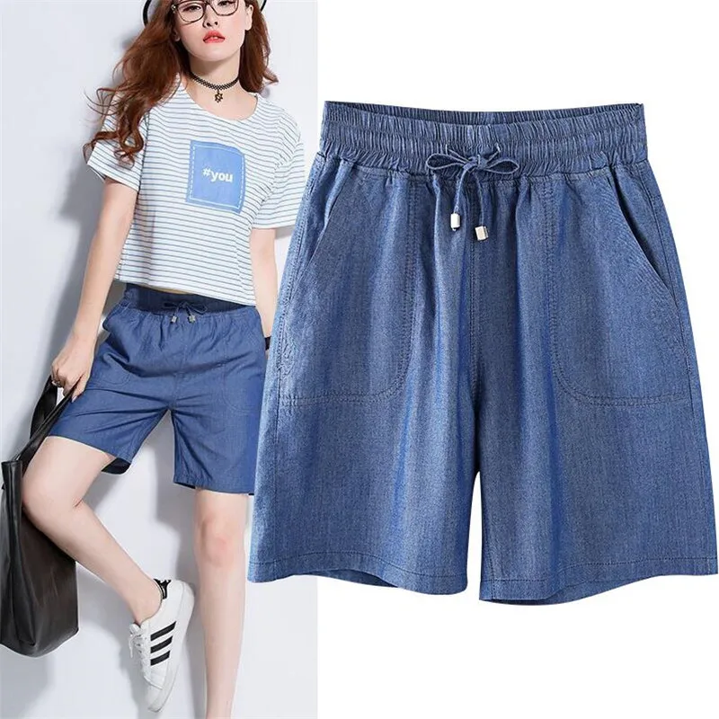 Summer Women Shorts 2024 Casual Denim Shorts With Mid Waist Jeans Plus size Short Cowboy Straight Jeans Shorts Girls 5XL 7XL
Summer Women Shorts 2024 Casual Denim Shorts With Mid Waist Jeans Plus size Short Cowboy Straight Jeans Shorts Girls 5XL 7XL