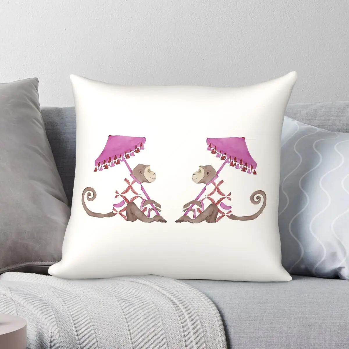 Chinoiserie Chic Monkey Square Pillowcase Polyester Linen Velvet Creative Zip Decor Sofa Cushion Case Wholesale
Chinoiserie Chic Monkey Square Pillowcase Polyester Linen Velvet Creative Zip Decor Sofa Cushion Case Wholesale