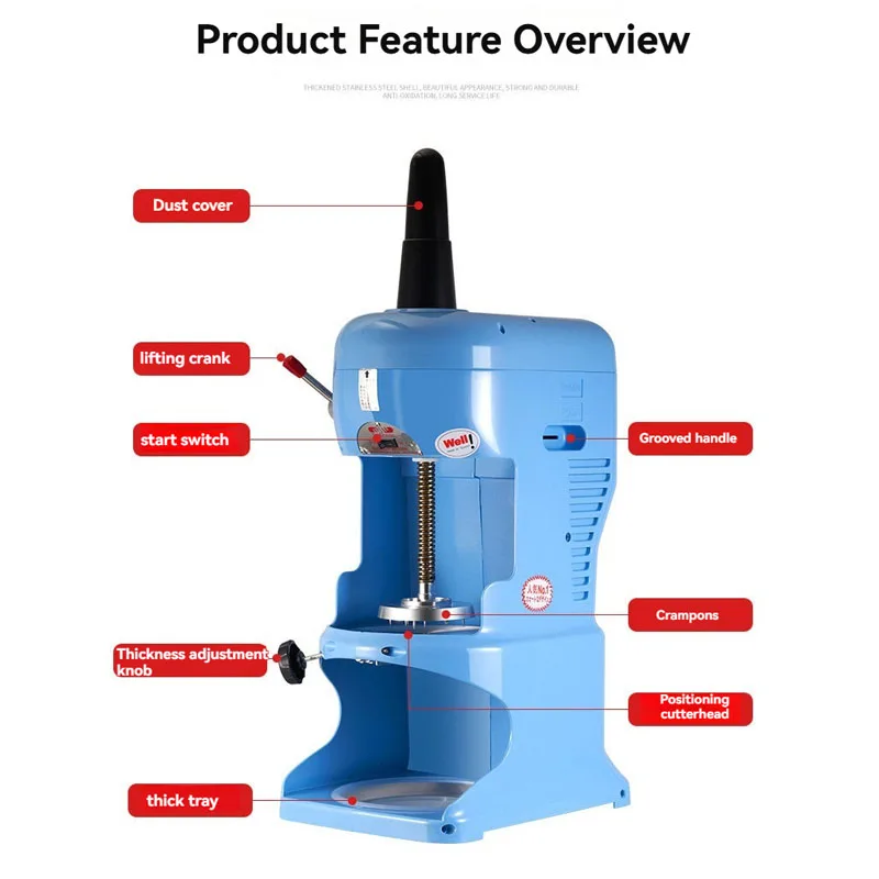 Commercial Continuous Ice Making Shaved Ice Machine, Multi-Color Fancy Ice Maker For Western Restaurant Beautiful Appearance
Commercial Continuous Ice Making Shaved Ice Machine, Multi-Color Fancy Ice Maker For Western Restaurant Beautiful Appearance