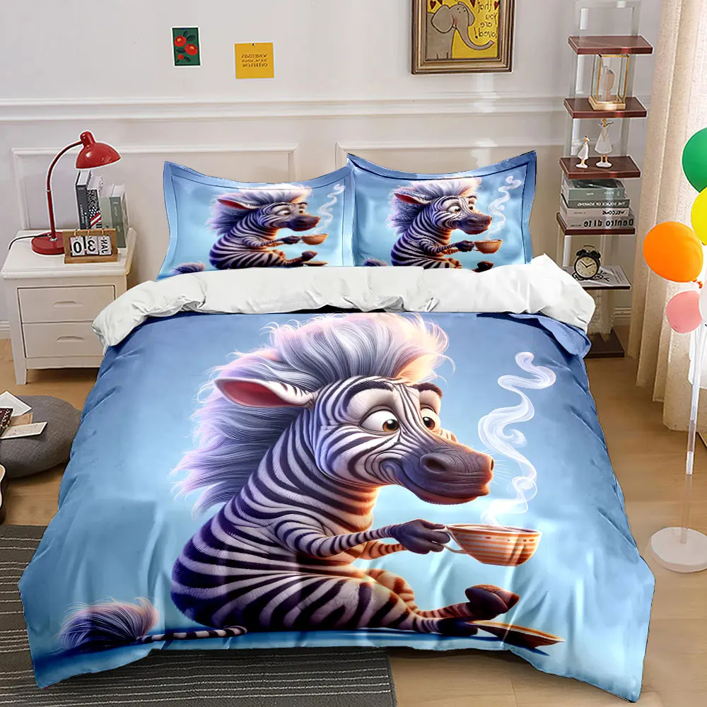 Zebra Relaxing With Tea Print Soft Comfortable Duvet Cover Bedding Set Included 1*Duvet Cover 2*Pillowcases Luxury Gift
Zebra Relaxing With Tea Print Soft Comfortable Duvet Cover Bedding Set Included 1*Duvet Cover 2*Pillowcases Luxury Gift