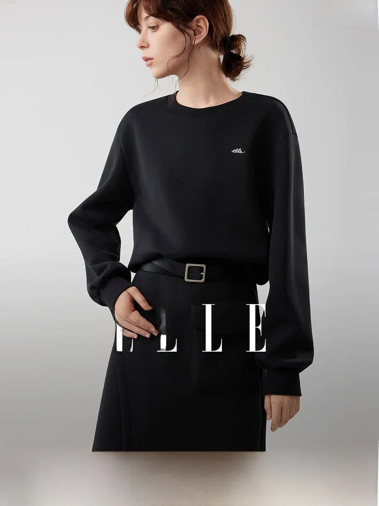 ELLE Women's Black Long Sleeve Dress Slimming Waist Design Casual Commute Style Autumn Winter New Arrival H-Shape Dress
ELLE Women's Black Long Sleeve Dress Slimming Waist Design Casual Commute Style Autumn Winter New Arrival H-Shape Dress