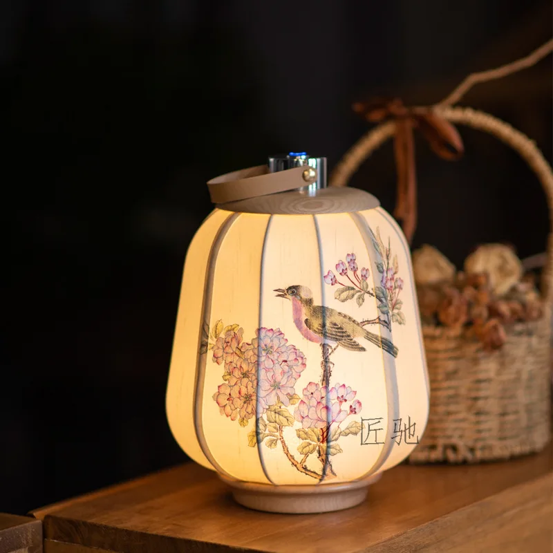 Portable lamp ancient style zen tea room Chinese hand-painted fabric classical ornament Chinese style
Portable lamp ancient style zen tea room Chinese hand-painted fabric classical ornament Chinese style