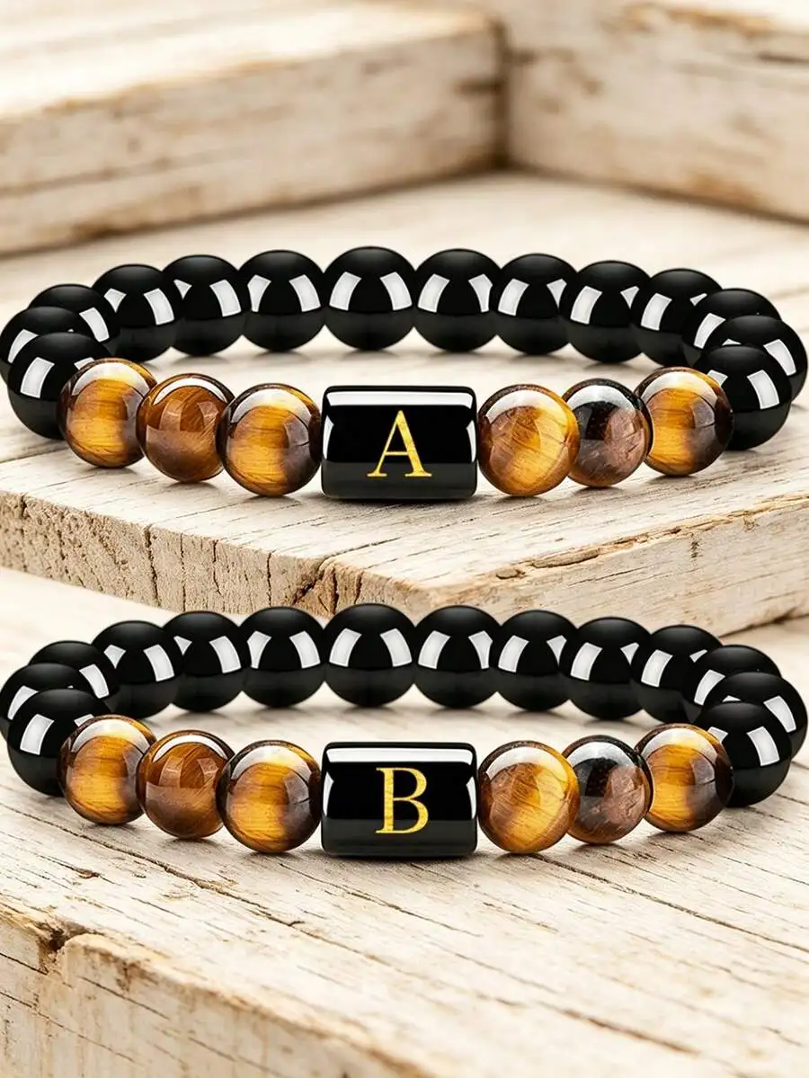 YAUKIA Gothic Men'S Tiger'S Eye & Obsidian Protection 26 Letters Bracelet , Summer Minimalist Jewelry , Brings Inner Strength, O
YAUKIA Gothic Men'S Tiger'S Eye & Obsidian Protection 26 Letters Bracelet , Summer Minimalist Jewelry , Brings Inner Strength, O