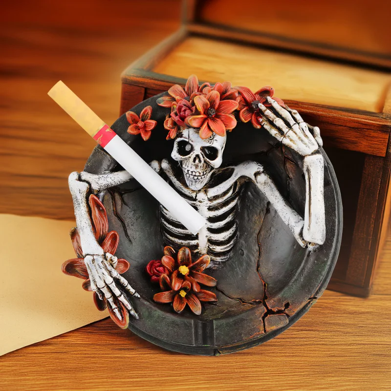 Popular Personalized Flower Decorative Skeleton Resin Ashtray Decoration Halloween Home Desktop Decorations
Popular Personalized Flower Decorative Skeleton Resin Ashtray Decoration Halloween Home Desktop Decorations
