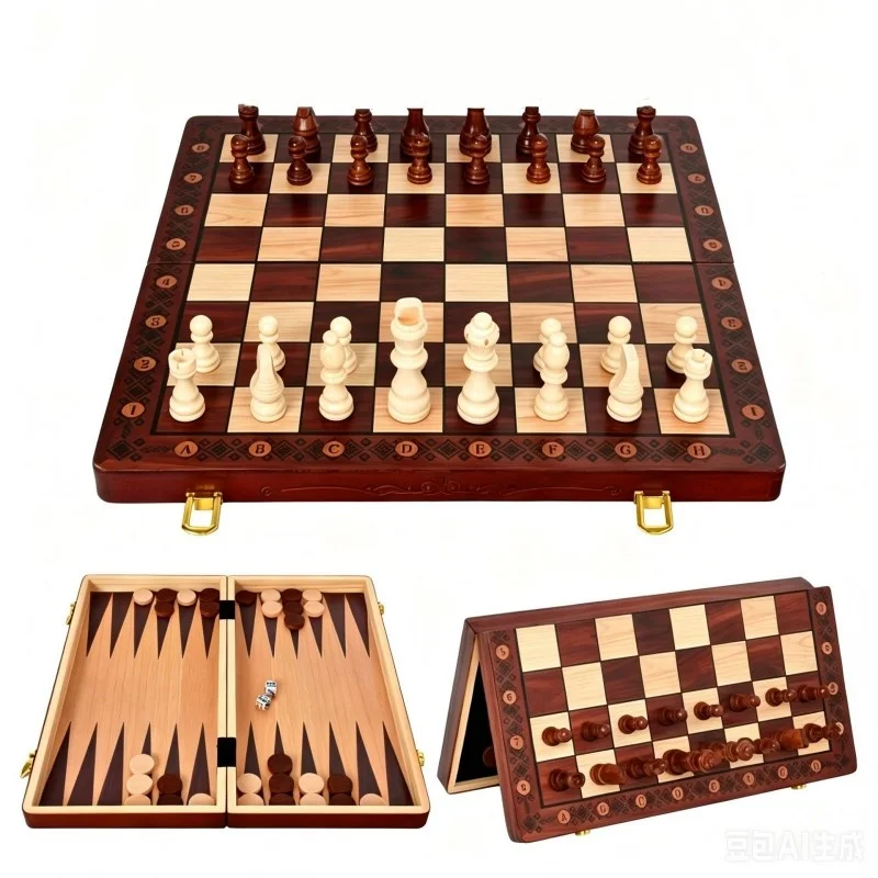 2-in-1 Wooden Chess Folding Magnetic Chess and Checkers Portable Toy Children Gift Board Game Travel Board Game Set Board Game
2-in-1 Wooden Chess Folding Magnetic Chess and Checkers Portable Toy Children Gift Board Game Travel Board Game Set Board Game