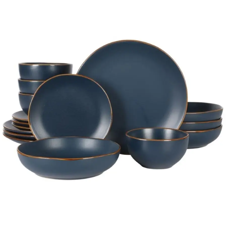 Hazeltine 16Piece Navy Blue Stoneware Dinnerware Set Plates and Bowls, Durable Ceramic Kitchen Dinner Set
Hazeltine 16Piece Navy Blue Stoneware Dinnerware Set Plates and Bowls, Durable Ceramic Kitchen Dinner Set