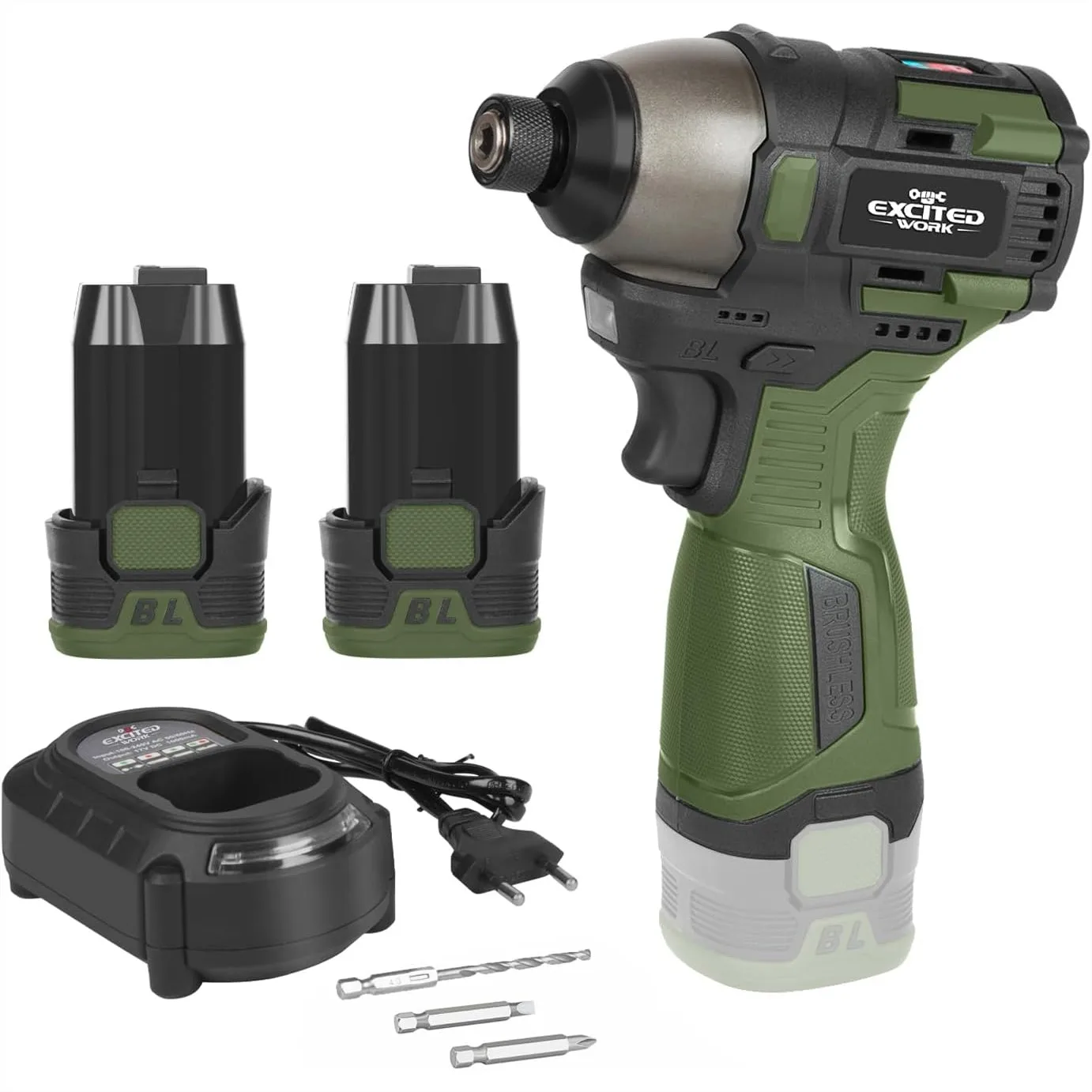 17V Brushless Screwdriver, 140Nm Cordless Impact Driver with 3 Speed Modes, 2 Batteries & LED Light
17V Brushless Screwdriver, 140Nm Cordless Impact Driver with 3 Speed Modes, 2 Batteries & LED Light