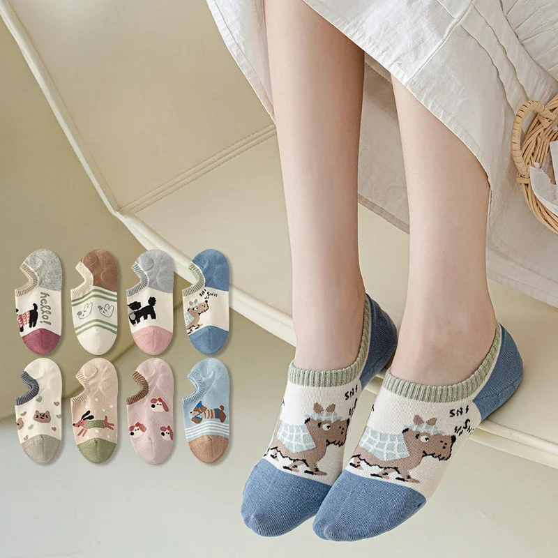 Cartoon Print Cute Sock Slippers Women Silicone Non-slip Low Cut Socks Casual Cotton Breathable Summer Invisible No Show Socks
Cartoon Print Cute Sock Slippers Women Silicone Non-slip Low Cut Socks Casual Cotton Breathable Summer Invisible No Show Socks