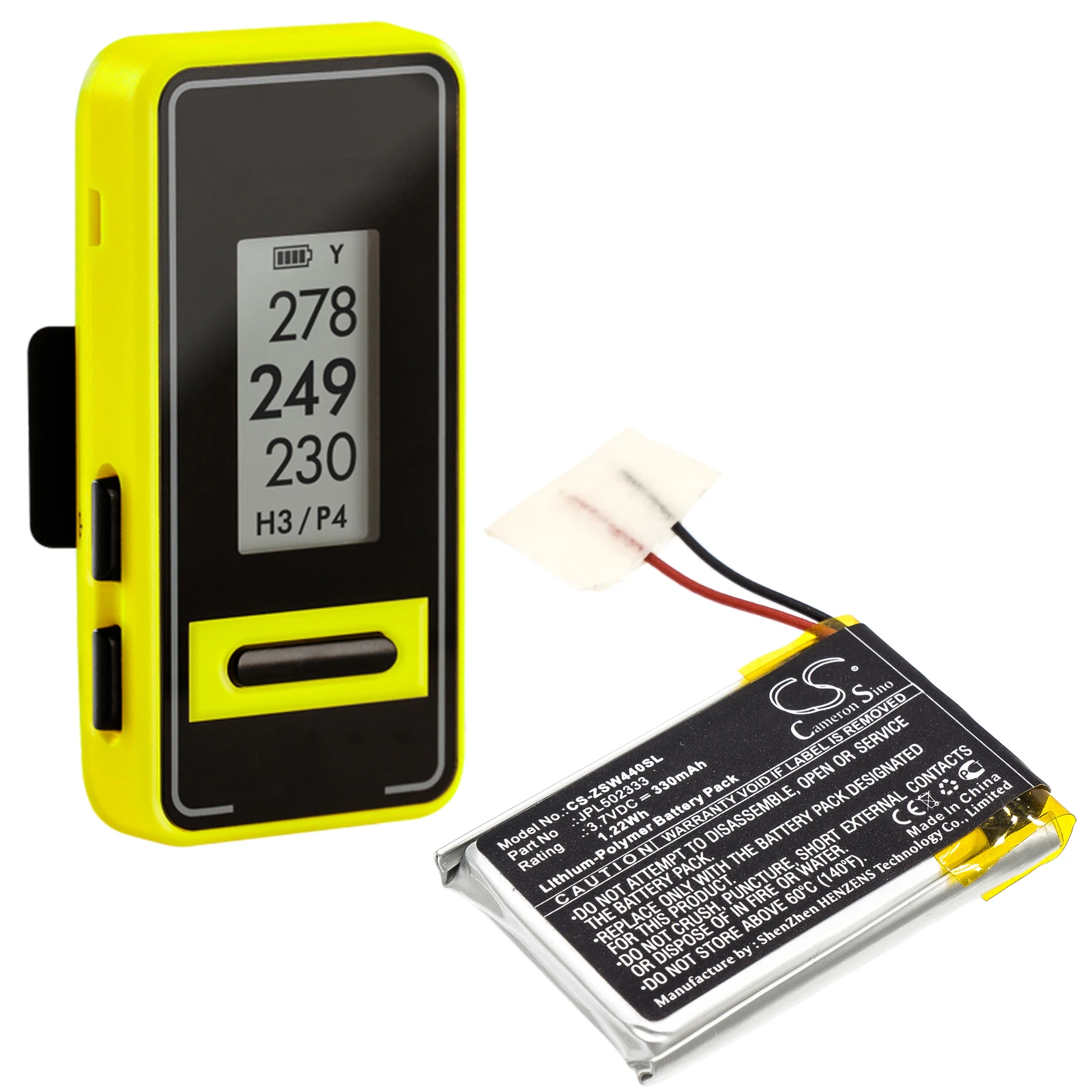 Cameron Sino 3.7V 330mAh GPS, Navigator Battery JPL502333 for IZZO Swami Voice Clip, A44040 +TOOL
Cameron Sino 3.7V 330mAh GPS, Navigator Battery JPL502333 for IZZO Swami Voice Clip, A44040 +TOOL