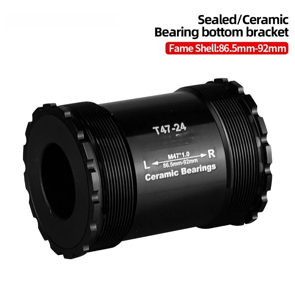 T47 Bike Bottom Bracket Ceramic Bearing 86 86.5 92 Inboard Threaded BB for 24/22mm Road MTB Mountain Bicycle Crankset
T47 Bike Bottom Bracket Ceramic Bearing 86 86.5 92 Inboard Threaded BB for 24/22mm Road MTB Mountain Bicycle Crankset