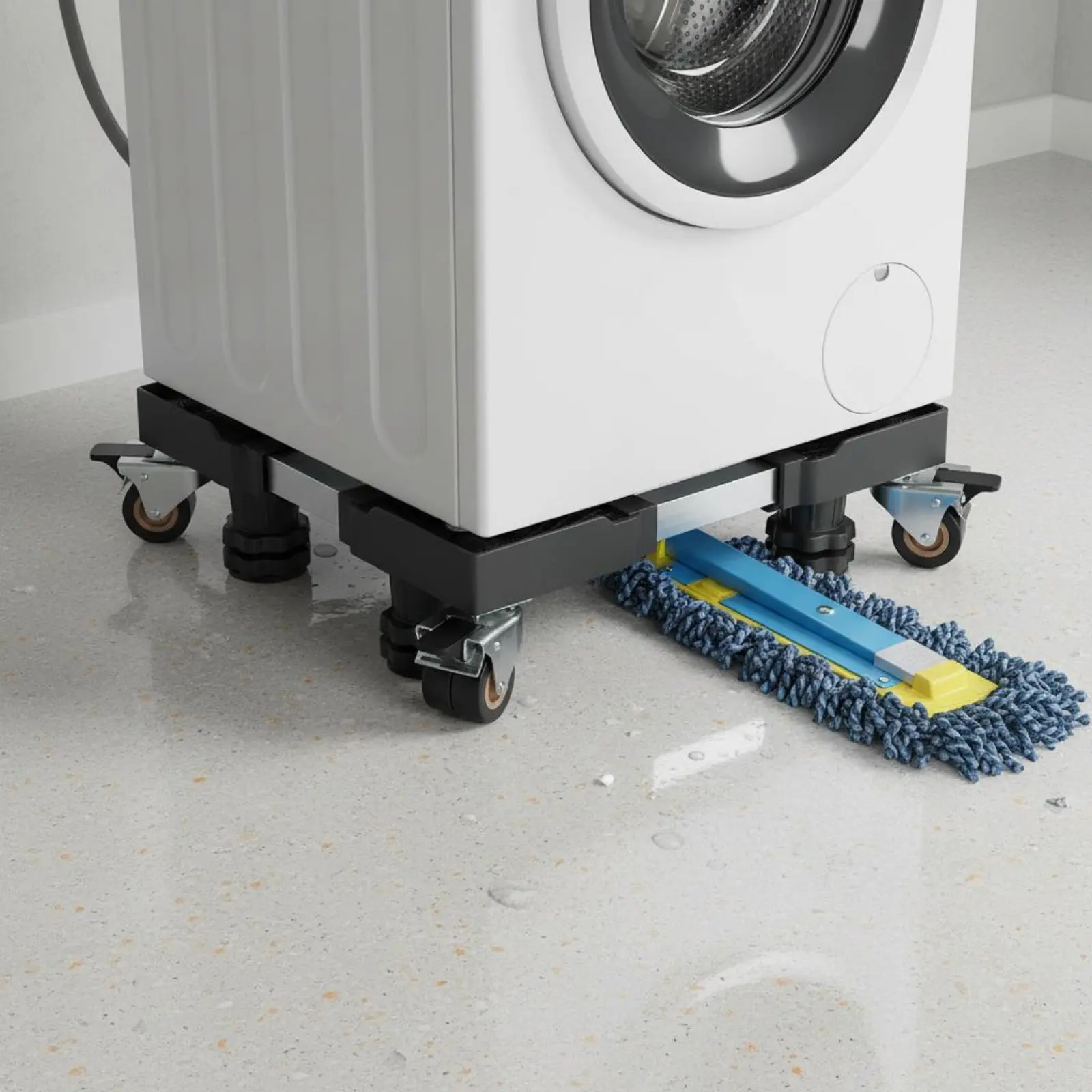 Adjustable Washer Pedestal Shockproof Mobile Washer Base Adjustable Washing Machine Base Wheeled Design
Adjustable Washer Pedestal Shockproof Mobile Washer Base Adjustable Washing Machine Base Wheeled Design