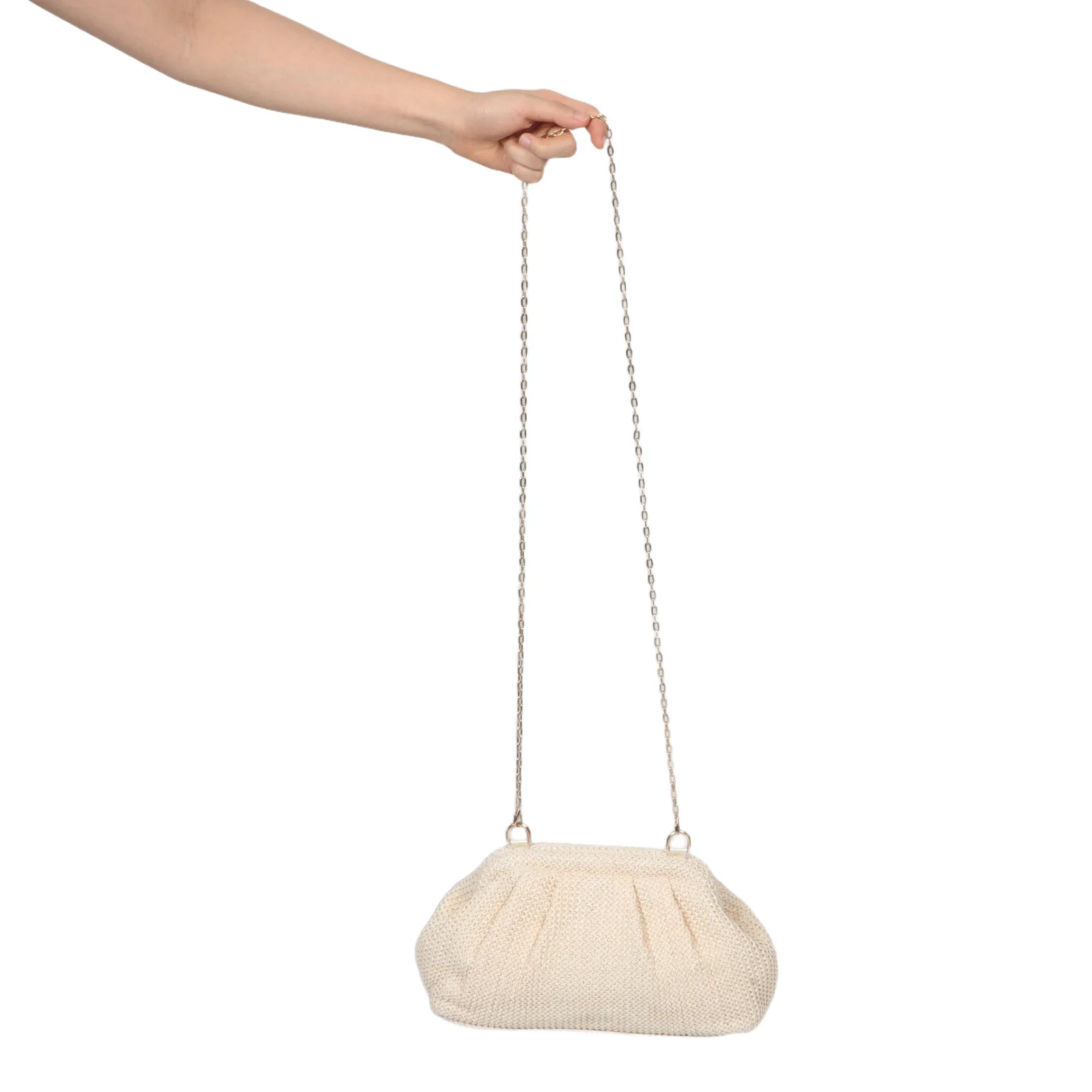 Cloud Clutch Bag Women Woven Handmade Evening Purse Pure Color Braided Dumpling Handbag Detachable Chain Wedding Party Summer
Cloud Clutch Bag Women Woven Handmade Evening Purse Pure Color Braided Dumpling Handbag Detachable Chain Wedding Party Summer