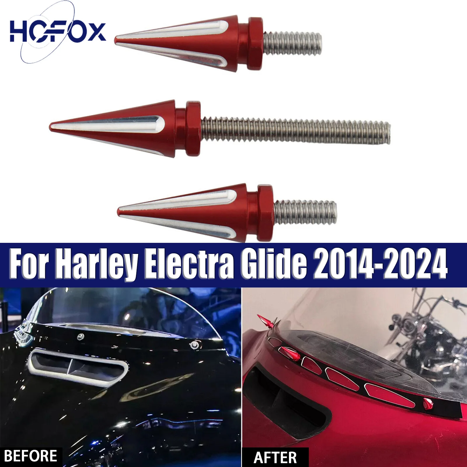 Motorcycle Windscreen Trim Bolts Windshield 3pcs Screws For Electra Glide Street Glide Ultra Limited and Tri Glide models 2014-
Motorcycle Windscreen Trim Bolts Windshield 3pcs Screws For Electra Glide Street Glide Ultra Limited and Tri Glide models 2014-