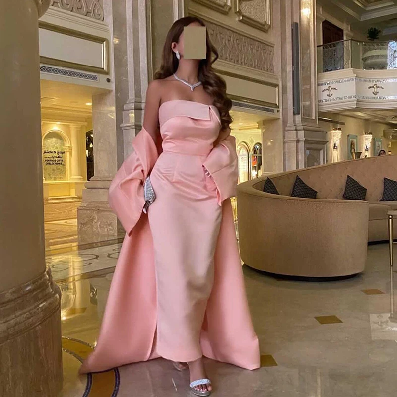 Thinyfull Formal Mermaid Prom Evening Dresses Strapless Satin Party Dress With Coat Women Cocktail Ball Prom Gowns Customized
Thinyfull Formal Mermaid Prom Evening Dresses Strapless Satin Party Dress With Coat Women Cocktail Ball Prom Gowns Customized