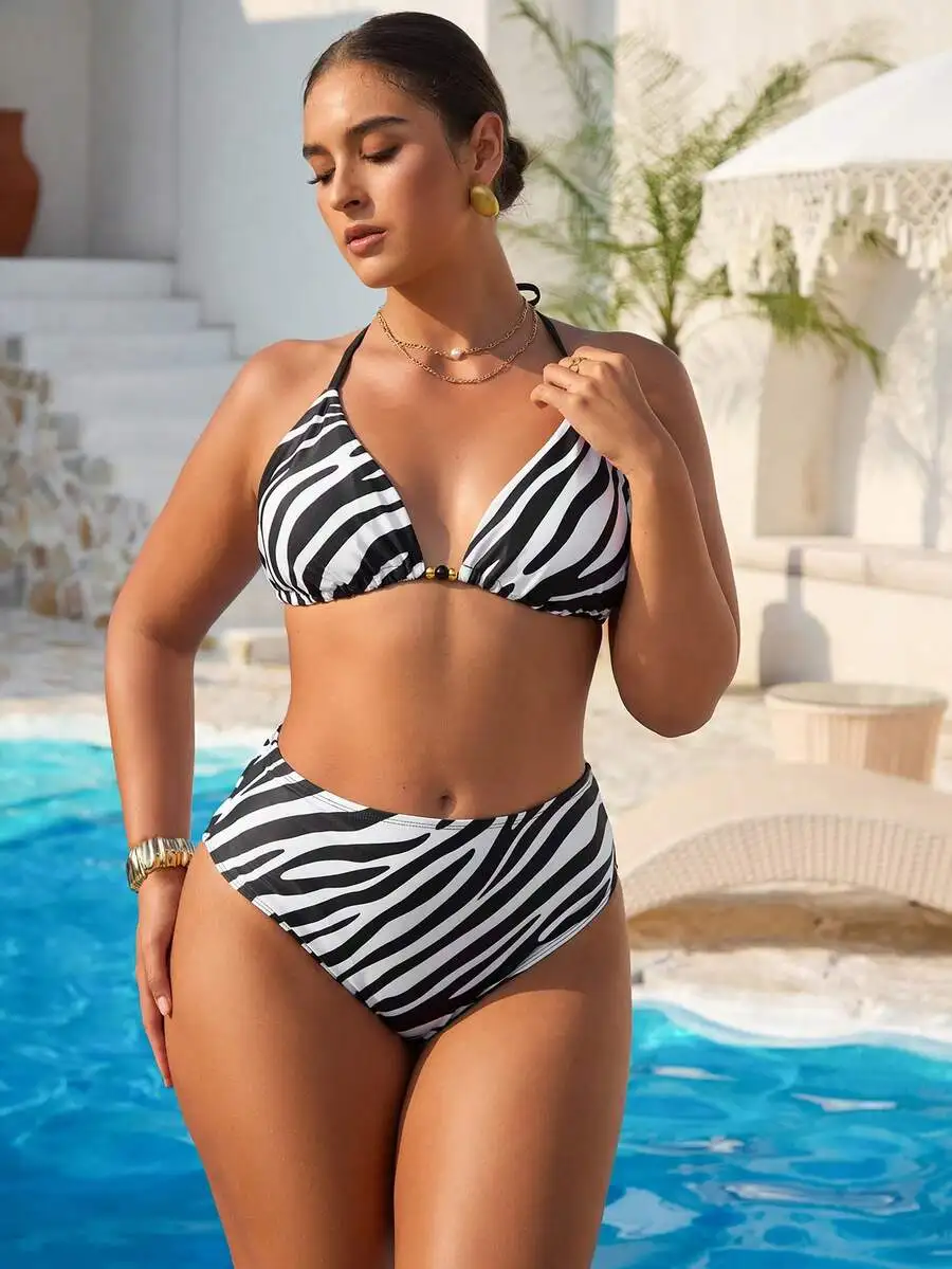 Zebra Print Bikini Set Women Plus Size Swimsuit For Beach Pool Vacation Summer
Zebra Print Bikini Set Women Plus Size Swimsuit For Beach Pool Vacation Summer