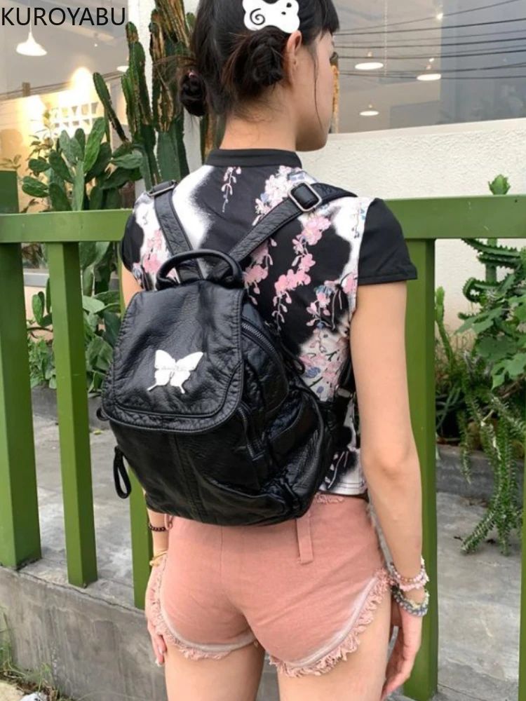 Butterfly Backpack for Women Fashion PU Leather Flap Backpacks Solid Color Casual Shoulder Bag Mochilas Mujer Korean Y2k Bags
Butterfly Backpack for Women Fashion PU Leather Flap Backpacks Solid Color Casual Shoulder Bag Mochilas Mujer Korean Y2k Bags