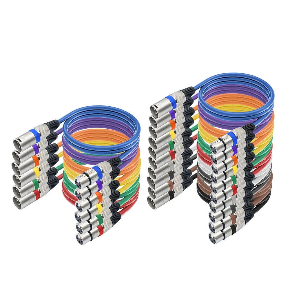 6/10Pcs XLR Male To Female Mic Cable 3 Pins Balanced XLR Microphone Cable for Audio Mixer Speaker Systems Radio Station
6/10Pcs XLR Male To Female Mic Cable 3 Pins Balanced XLR Microphone Cable for Audio Mixer Speaker Systems Radio Station