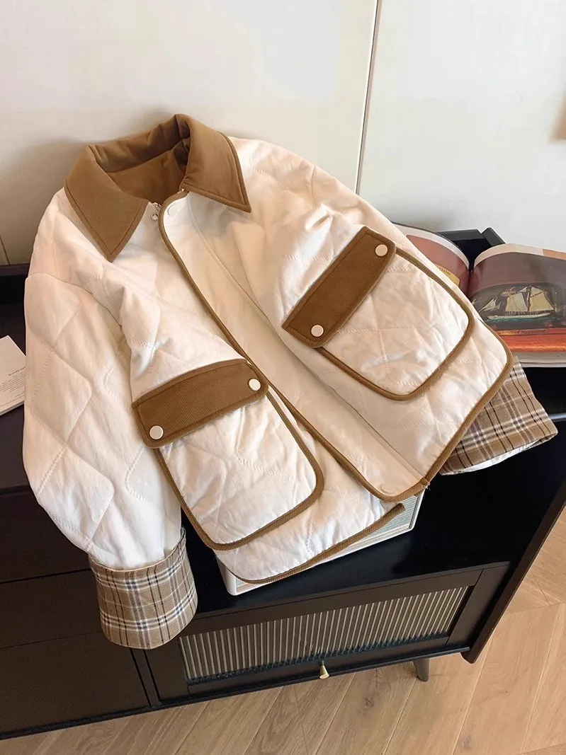 Ретро-куртка из хлопка с цветными вставками и коротким воротником, женская, осенне-зимняя, модная, в стиле «маленький аромат», верхняя одежда
Ретро-куртка из хлопка с цветными вставками и коротким воротником, женская, осенне-зимняя, модная, в стиле «маленький аромат», верхняя одежда