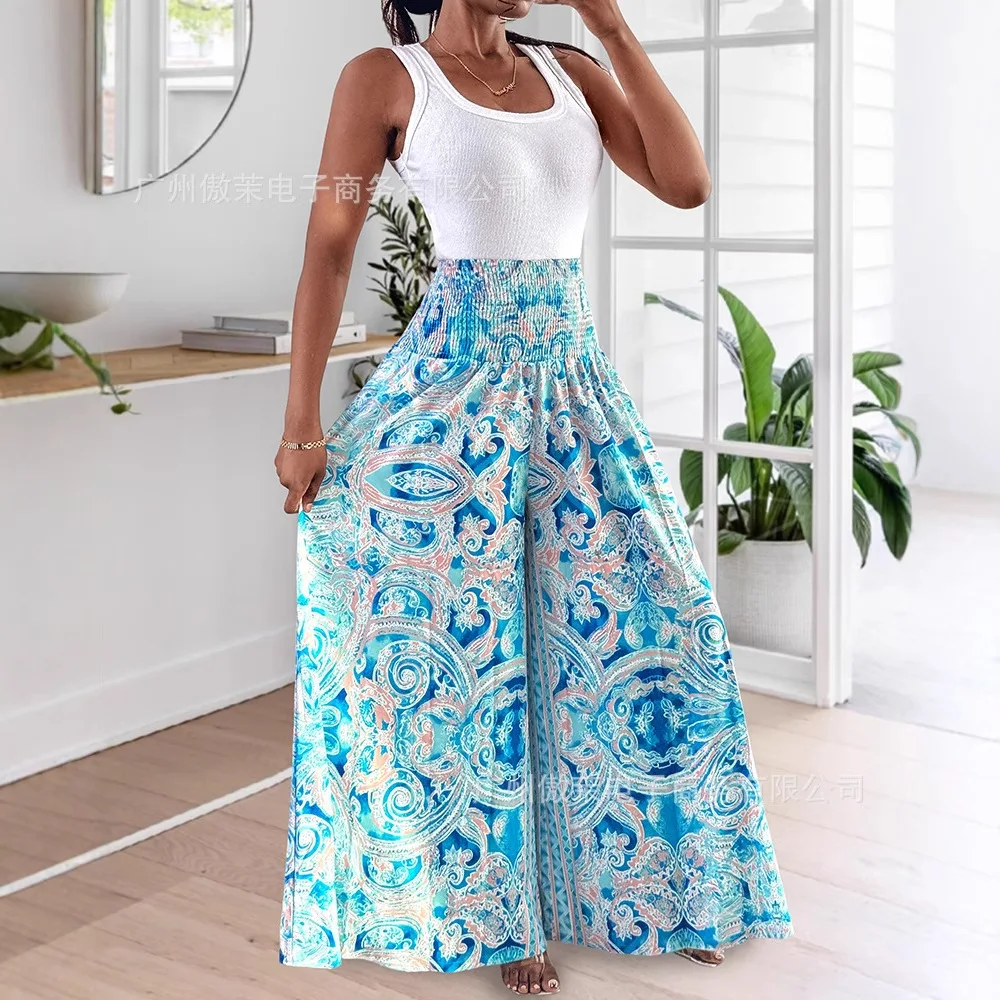 Women Spring Autumn Trouser Printing Color High Waist Wide Leg Pants Casual Fashion Comfortable Regular Standard Sheath Pants
Women Spring Autumn Trouser Printing Color High Waist Wide Leg Pants Casual Fashion Comfortable Regular Standard Sheath Pants