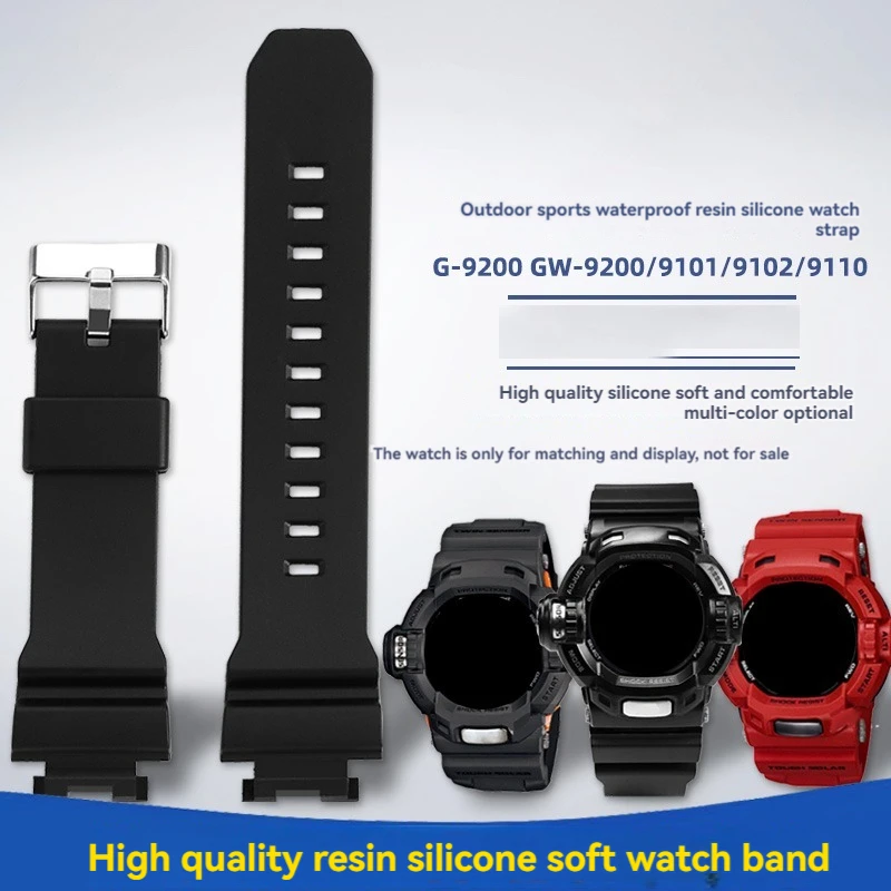Silicone Rubber Watch Band For Casio G Shock G-9200 GW-9200/GW9110 Series Black Strap Waterproof Men's Bracelet Accessories
Silicone Rubber Watch Band For Casio G Shock G-9200 GW-9200/GW9110 Series Black Strap Waterproof Men's Bracelet Accessories