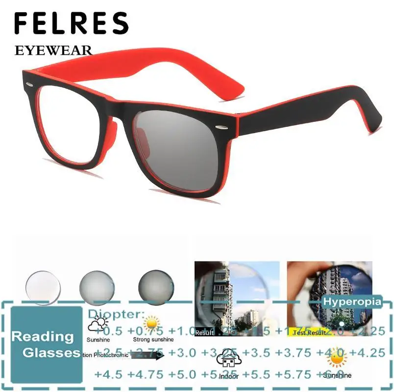 Square Sport Photochromic Gray Reading Glasses Men Women Prescription Glasses Readers Color Changing Outdoor Sunglasses FELRES
Square Sport Photochromic Gray Reading Glasses Men Women Prescription Glasses Readers Color Changing Outdoor Sunglasses FELRES
