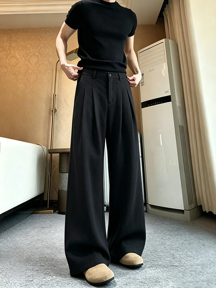 Black Samurai Pleated Linen Men's Summer Thin CleanFit Old Money Style Korean Straight Leg Ice Silk Pants Casual Trousers
Black Samurai Pleated Linen Men's Summer Thin CleanFit Old Money Style Korean Straight Leg Ice Silk Pants Casual Trousers