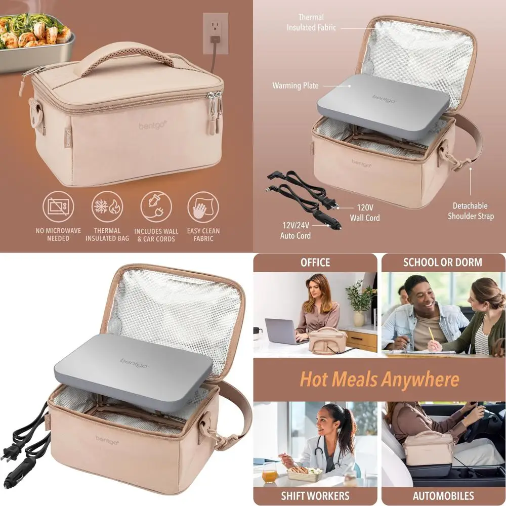Portable Electric Lunch Bag Warmer, 12V/24V Car & 120V Home Use, Ideal for Adults, Students, and Shift Workers
Portable Electric Lunch Bag Warmer, 12V/24V Car & 120V Home Use, Ideal for Adults, Students, and Shift Workers
