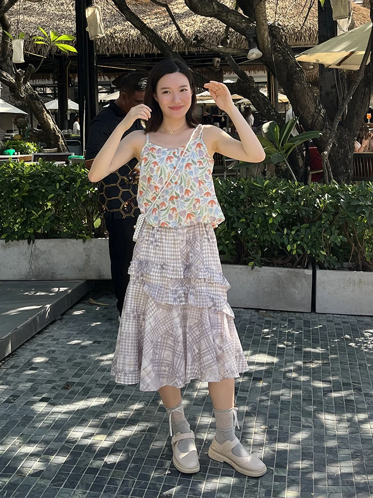 Легкая летняя юбка Wonghome Vintage Girl с оборками и вышивкой, из полиэстера, в клетку, светло-фиолетовая
Легкая летняя юбка Wonghome Vintage Girl с оборками и вышивкой, из полиэстера, в клетку, светло-фиолетовая