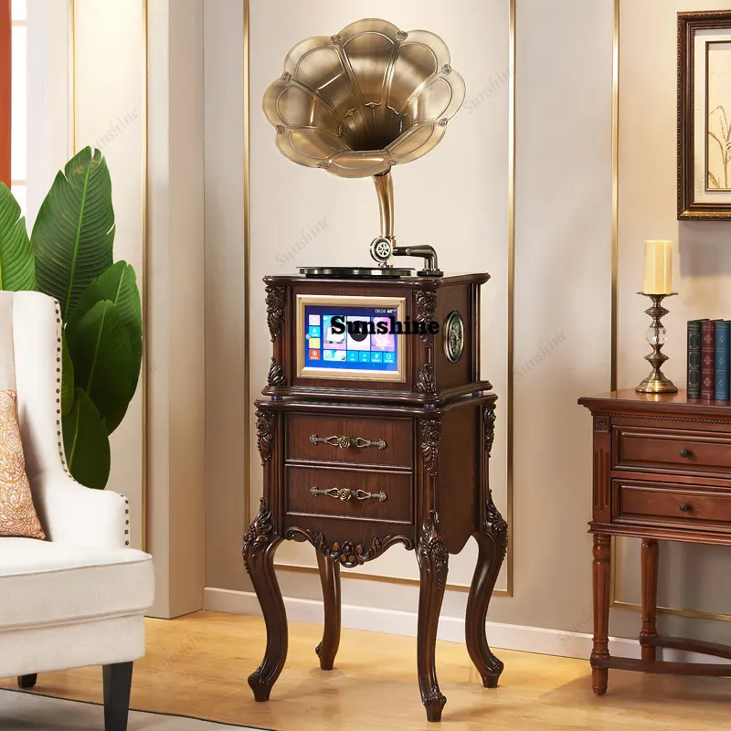 American retro phonograph, vinyl record, family Karaoke all-in-one, living room ornament stereo
American retro phonograph, vinyl record, family Karaoke all-in-one, living room ornament stereo