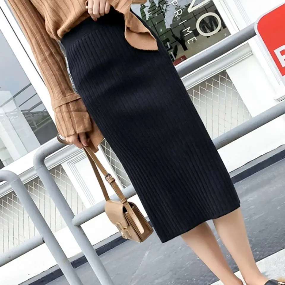 Empire High Waist Mid-length Skirts Women Warm Cozy Elegant Trendy Casual All-match Solid Soft Elastic Waist Knitted Skirt T458
Empire High Waist Mid-length Skirts Women Warm Cozy Elegant Trendy Casual All-match Solid Soft Elastic Waist Knitted Skirt T458