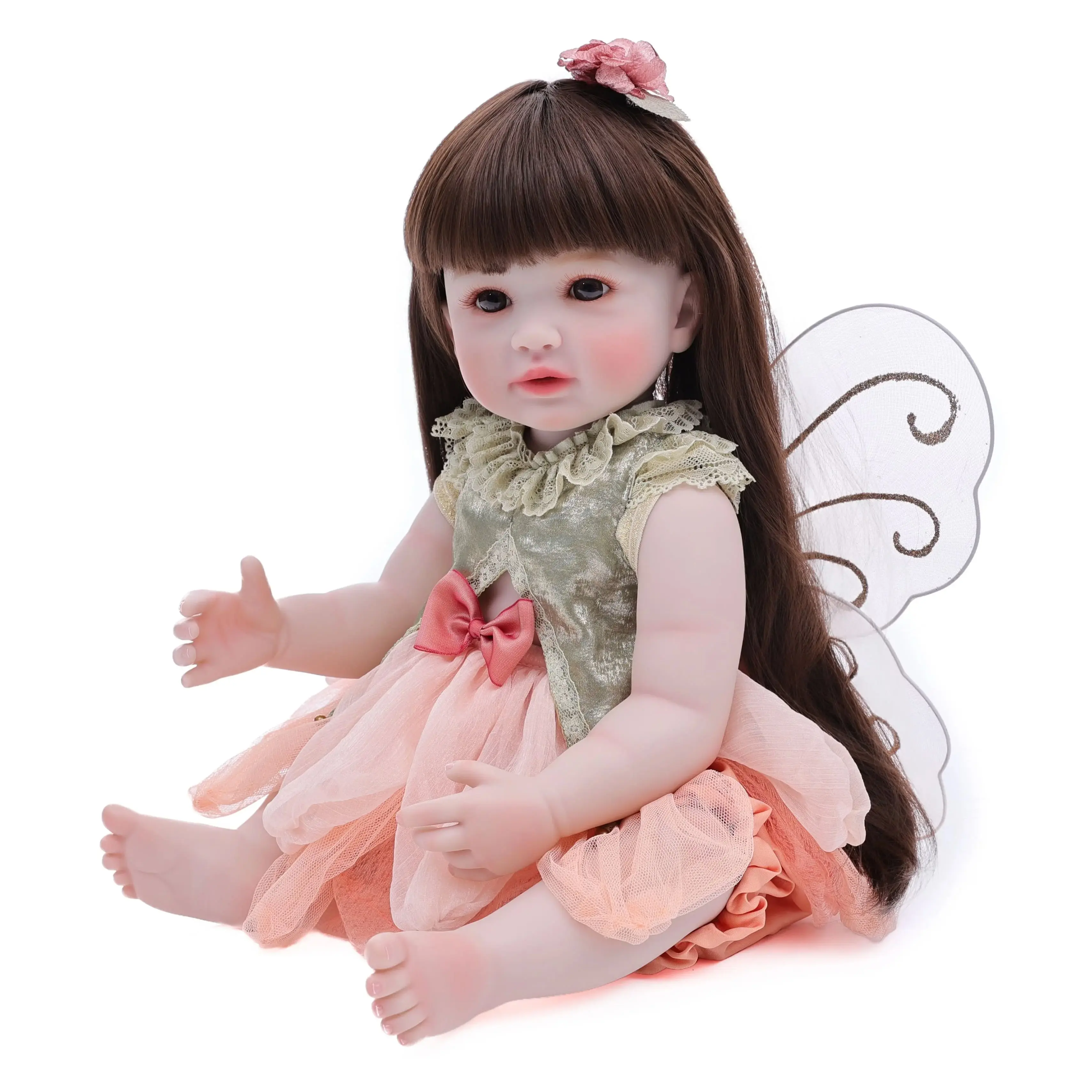 Cloveray 22 inch Full Body Vinyl Realistic Reborn Baby Doll Super Kawaii Fairy Vinyl Doll With Butterfly Wings Handmade Art Gift
Cloveray 22 inch Full Body Vinyl Realistic Reborn Baby Doll Super Kawaii Fairy Vinyl Doll With Butterfly Wings Handmade Art Gift