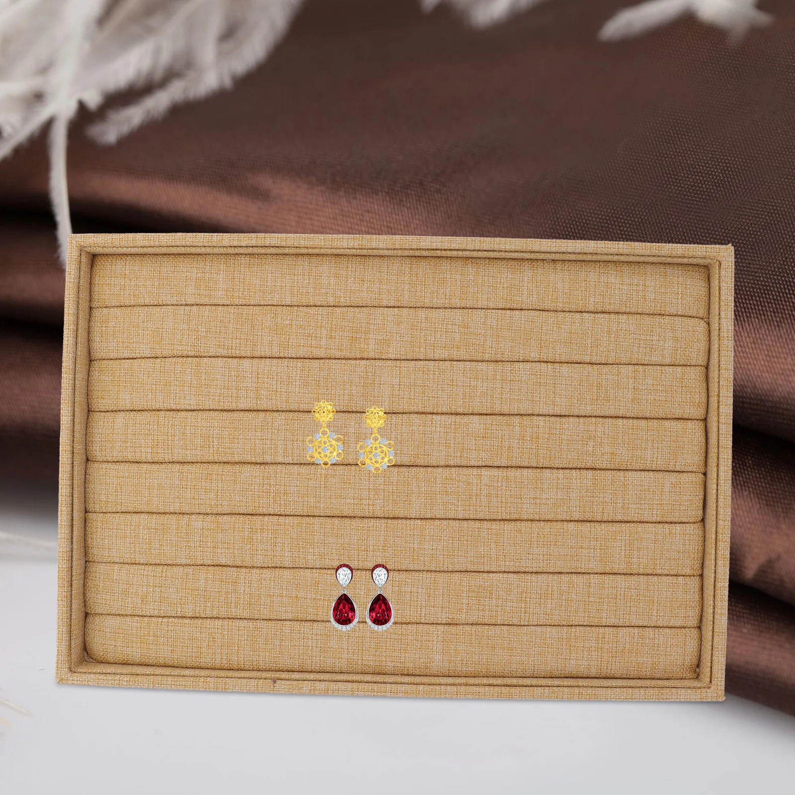 1pcs Jewelry Storage Box Large Capacity For Earrings Necklaces Bracelets Rings Watches Display Case Wear-Resistant Linen
1pcs Jewelry Storage Box Large Capacity For Earrings Necklaces Bracelets Rings Watches Display Case Wear-Resistant Linen