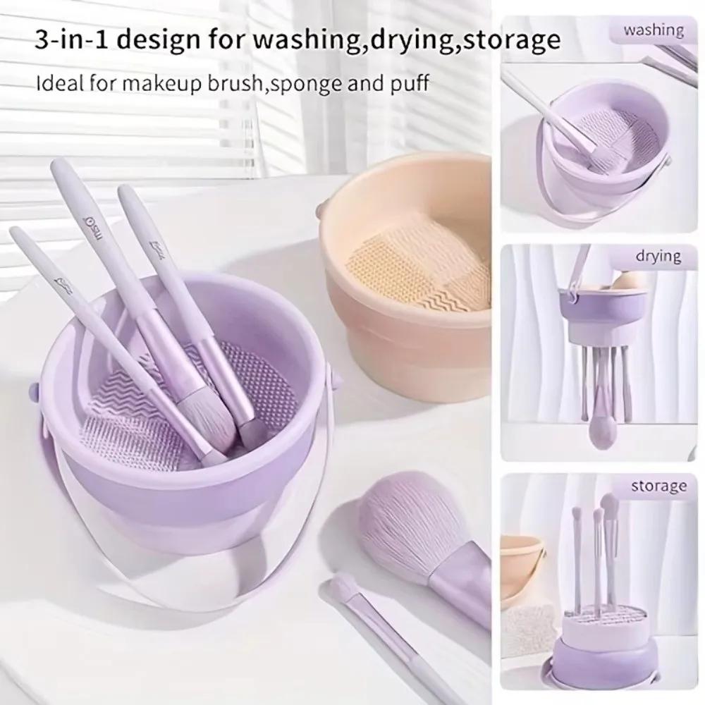 3-In-1 Makeup Brush Cleaner Silicone Dry Cleaning Drying Rack Brush Maintenance Air Dry Tool Cosmetic Brush Cleaning Tools
3-In-1 Makeup Brush Cleaner Silicone Dry Cleaning Drying Rack Brush Maintenance Air Dry Tool Cosmetic Brush Cleaning Tools