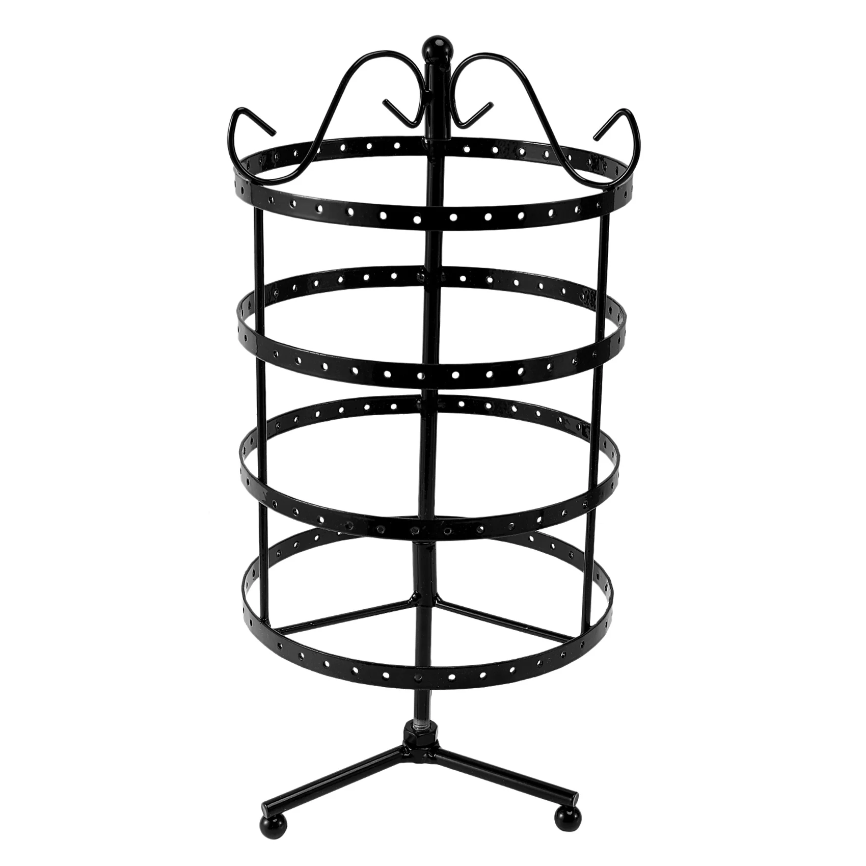 AGG-144 Holes Round Rotating Jewellery Display Stand Black Metal Earrings Holder Organizer Stand Rack
AGG-144 Holes Round Rotating Jewellery Display Stand Black Metal Earrings Holder Organizer Stand Rack