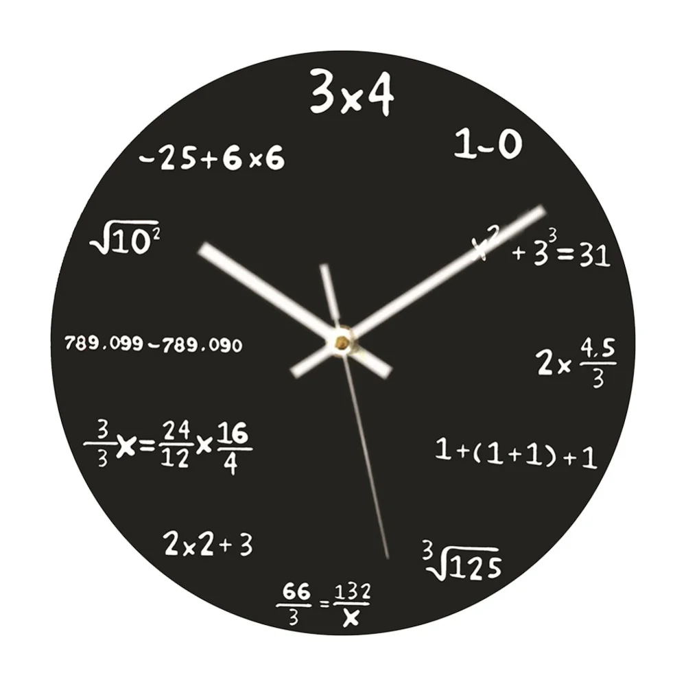 New Creative Mathematic Wall Clock 30cm Large Math Formulas Clock Hanging Watch Black for Home Bedroom Decorative Ornament
New Creative Mathematic Wall Clock 30cm Large Math Formulas Clock Hanging Watch Black for Home Bedroom Decorative Ornament