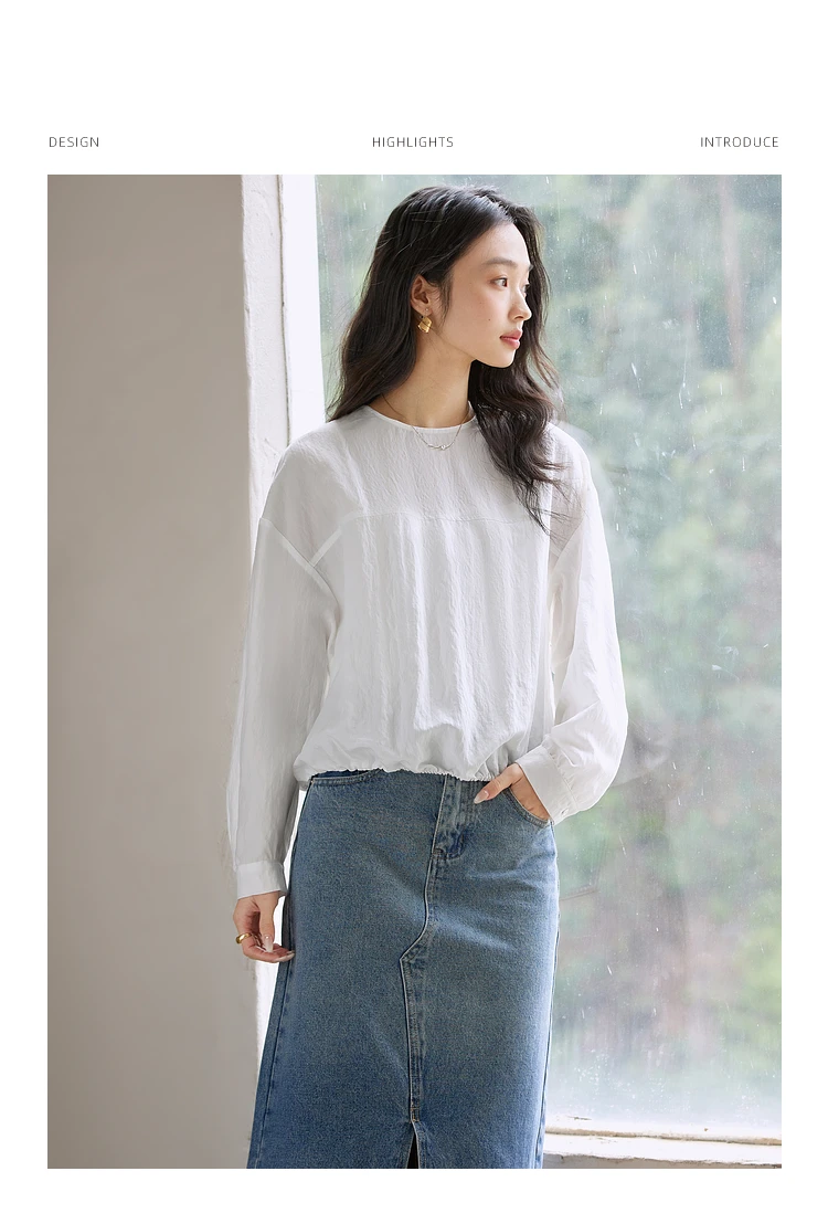 VIMLY Women Lyocell Blend White Blouse Long Sleeve Top for Woman 2025 Drop Sleeve Loose Elegant Ladies Shirs & Blouses A0723
VIMLY Women Lyocell Blend White Blouse Long Sleeve Top for Woman 2025 Drop Sleeve Loose Elegant Ladies Shirs & Blouses A0723