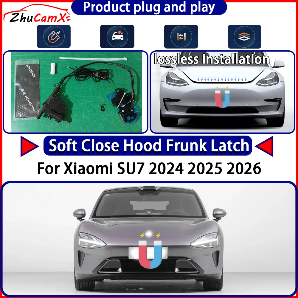 ZhuCamX OEM мягкая закрывающаяся защелка капота для Xiaomi SU7 2024 2025 2026, передняя присоска багажника, автоматический замок, электрическая автоматическая застежка
ZhuCamX OEM мягкая закрывающаяся защелка капота для Xiaomi SU7 2024 2025 2026, передняя присоска багажника, автоматический замок, электрическая автоматическая застежка