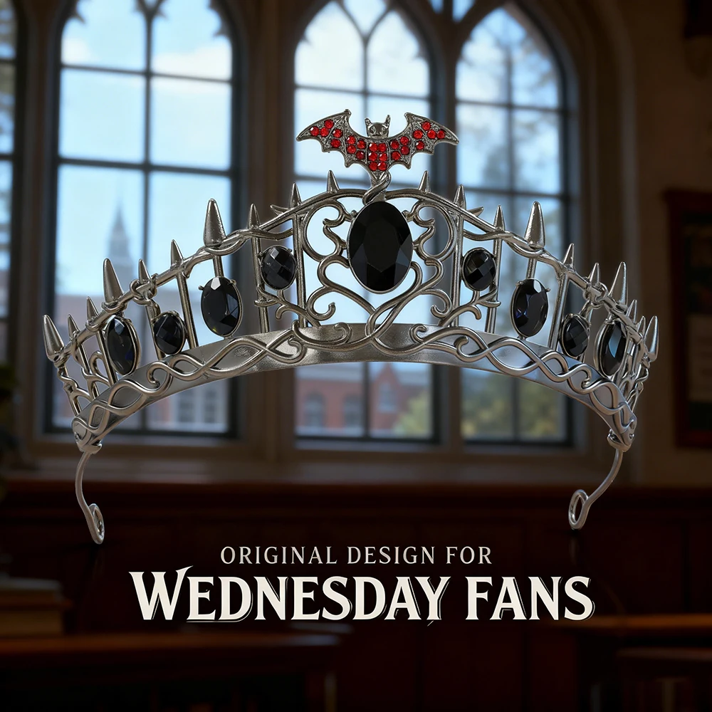 Wednesday Theme Gothic Niche Vintage Crown Alloy Rhinestone Crown Dark Headpiece Accessory
Wednesday Theme Gothic Niche Vintage Crown Alloy Rhinestone Crown Dark Headpiece Accessory