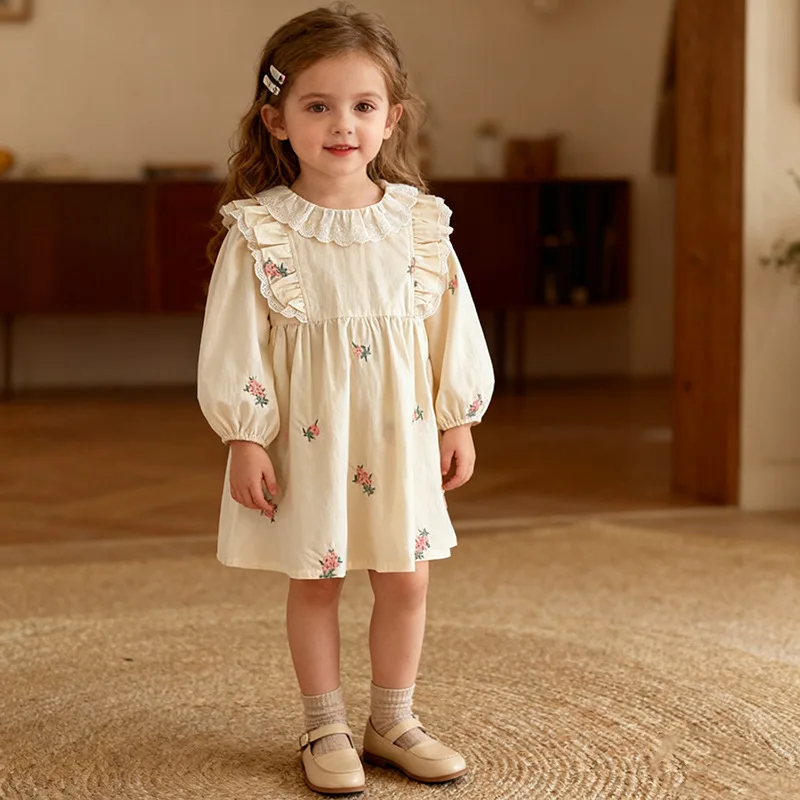 Girls' Dress Children's Clothing Spring and Autumn New Style Baby Girl Retro Large Collar Long Sleeve Children's Girl Dress
Girls' Dress Children's Clothing Spring and Autumn New Style Baby Girl Retro Large Collar Long Sleeve Children's Girl Dress