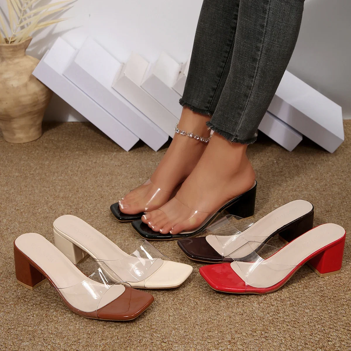 Женские босоножки на высоком каблуке, модные сандалии на мелкой платформе с квадратным носком, элегантная дизайнерская обувь, женская однотонная обувь Zapatos De Mujer, 2025 г.
Женские босоножки на высоком каблуке, модные сандалии на мелкой платформе с квадратным носком, элегантная дизайнерская обувь, женская однотонная обувь Zapatos De Mujer, 2025 г.