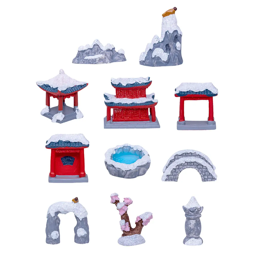 11pcs Jiangnan Snowy Sand Table Micro Landscape Decoration Miniature Garden Resin Ornaments Set Landscaping Prop Gardening
11pcs Jiangnan Snowy Sand Table Micro Landscape Decoration Miniature Garden Resin Ornaments Set Landscaping Prop Gardening
