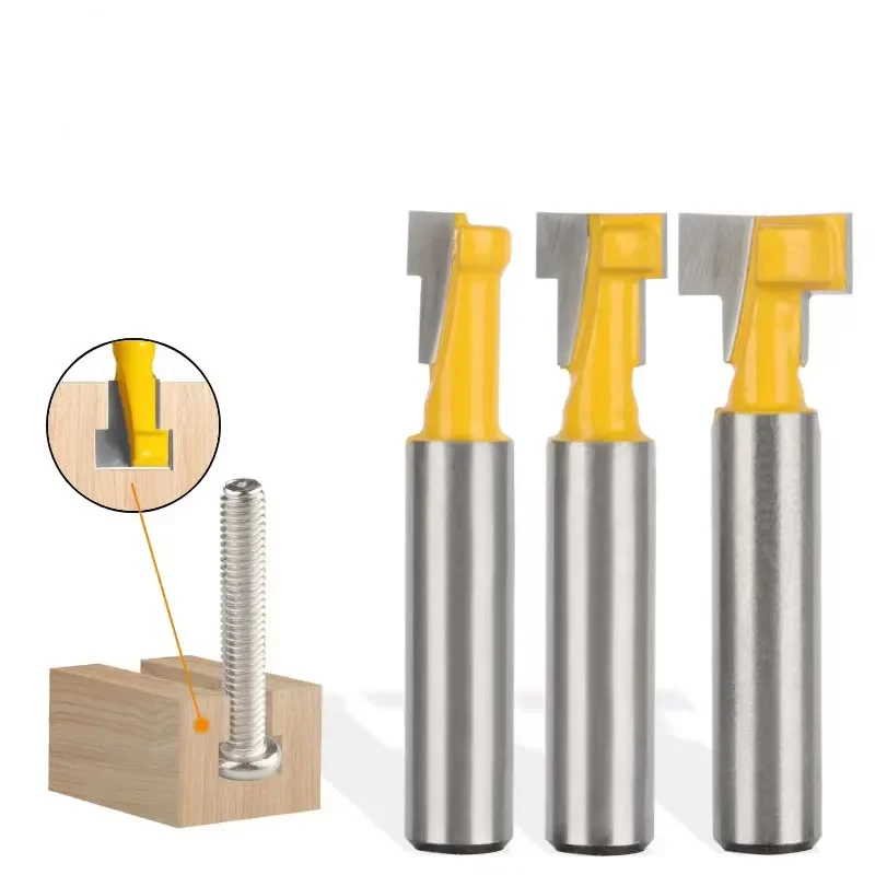 8mm Shank T Slot Lock Hole Router Bit Set Keyhole Bits for Hex Bolt Woodworking Milling Cutter Tool
8mm Shank T Slot Lock Hole Router Bit Set Keyhole Bits for Hex Bolt Woodworking Milling Cutter Tool