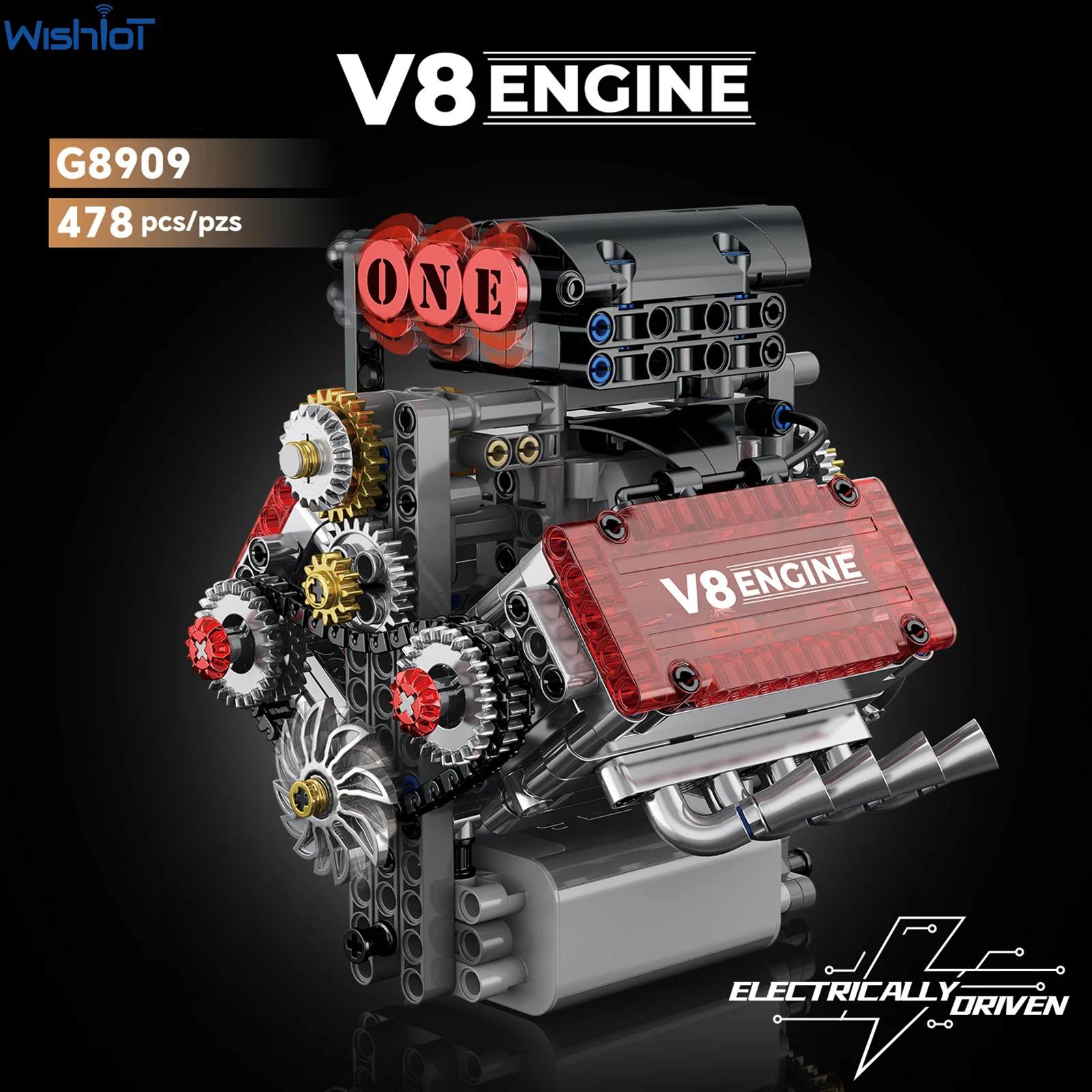 MOC V8 Engine Building Blocks Simulation Model Retro Tech Car Parts with L Motor AA Battery Box Cool Toys Kids Boys Adult Gift
MOC V8 Engine Building Blocks Simulation Model Retro Tech Car Parts with L Motor AA Battery Box Cool Toys Kids Boys Adult Gift