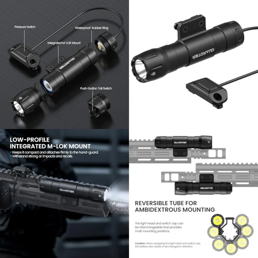 M105 3000 Lumens Light, Compatible with Mlok Rechargeable Flashlight with Pressure Switch, Mounting Plate Included
M105 3000 Lumens Light, Compatible with Mlok Rechargeable Flashlight with Pressure Switch, Mounting Plate Included