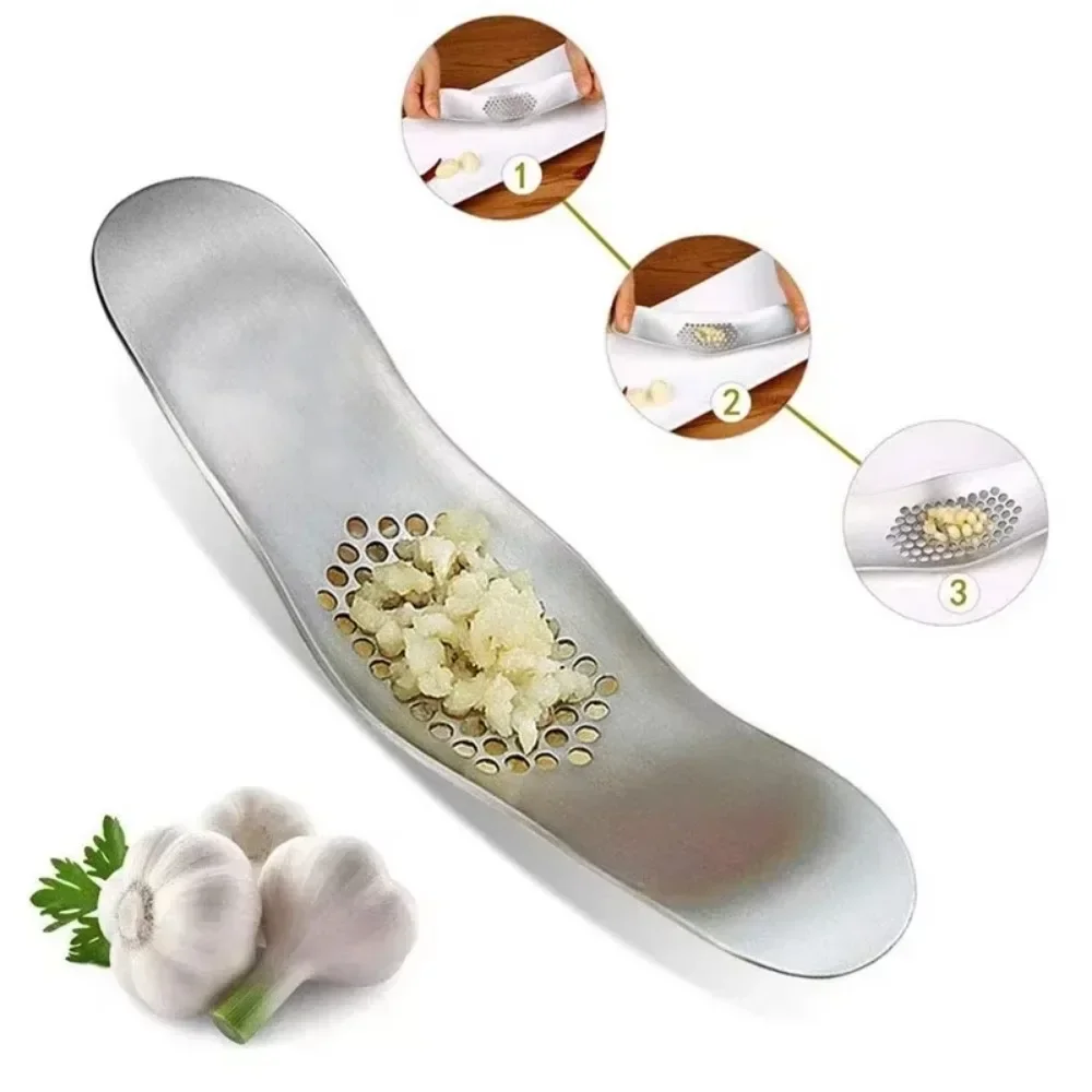 Kitchen Gadget Curved Garlic Press Stainless Steel Multi- Manual Garlic Creative Cloves Kitchen Garlic Press Tool Food slicer
Kitchen Gadget Curved Garlic Press Stainless Steel Multi- Manual Garlic Creative Cloves Kitchen Garlic Press Tool Food slicer