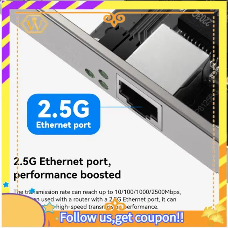 Новейшая проводная сетевая карта 2,5G PCI-E Torj45, 2500 Мбит/с, 2,5 Гбит/с, Ethernet, адаптер контроллера локальной сети для компьютерных игр Linux
Новейшая проводная сетевая карта 2,5G PCI-E Torj45, 2500 Мбит/с, 2,5 Гбит/с, Ethernet, адаптер контроллера локальной сети для компьютерных игр Linux